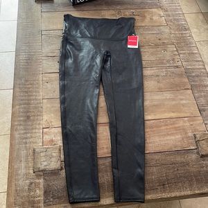 SPANX Faux Leather Leggings NWT